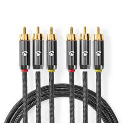 Composite-Videokabel , 3x Cinch-Stecker , 3x Cinch-Ste (CVTB24300GY20)