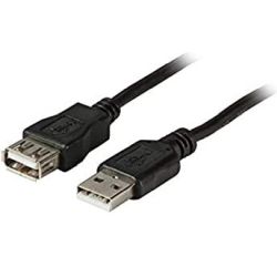 EFB USB2.0 Verlaengerungskabel 1m Schwarz Stecker Typ A  (K5248SW.1V2)