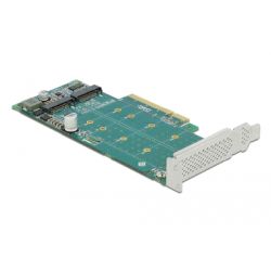 PCI Express x8 Karte zu 2 x intern NVMe M.2 Key M (89045)