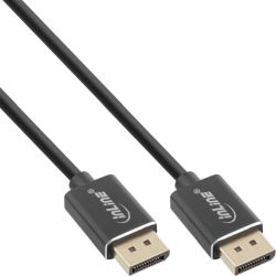 Slim DisplayPort 1.4 Kabel 1m schwarz (17201S)