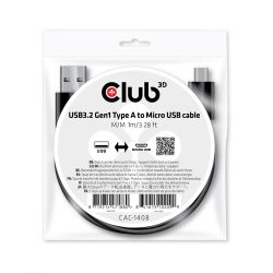 Club3D Kabel   USB 3.2 Typ A > Micro USB 1m            St/S (CAC-1408)