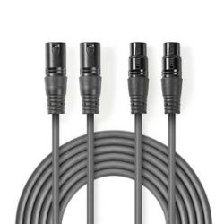 Balanced Audio-Kabel , 2x XLR 3-Pin Stecker , 2x XLR 3 (COTH15030GY05)