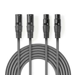 Balanced Audio-Kabel , 2x XLR 3-Pin Stecker , 2x XLR 3 (COTH15030GY15)