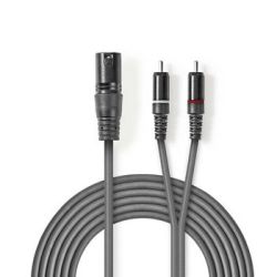 Balanced Audio-Kabel , XLR 3-Pin Stecker , 2x RCA Stec (COTH15200GY15)