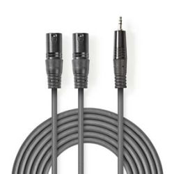 Balanced Audio-Kabel , 2x XLR 3-Pin Stecker , 3.5 mm S (COTH15310GY30)