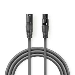 Nedis DMX-Adapterkabel , XLR 3-Pin Stecker , XLR 3-Pin Buchs (COTH15012GY10)