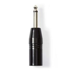 XLR Adapter , XLR 3-Pin Stecker , 6.35 mm Stecker , Vern (COTP15942BK)