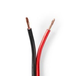 Nedis Lautsprecherkabel , 2x 2.50 mm² , CCA , 25.0 m , rund (CAGW2500BK250)
