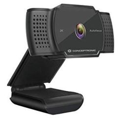 Amdis 2K-Super-HD-Autofokus-Webcam schwarz (AMDIS02B)