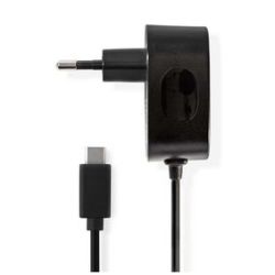 Nedis 15W USB-C Netzladegerät mit fixem Kabel (WCHAC300ABK)