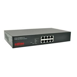ROLINE PoE Fast Ethernet Switch, 8 Port, (8x PoE), 19 Ein (21.13.1191)