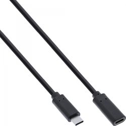 InLine USB 3.2 Verlängerungskabel, USB Typ C, schwarz - 1m (35771)