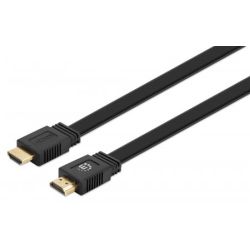 Manhattan flaches HDMI-Kabel mit Ethernet-Kanal 4K@60HZ 0,5m (355599)