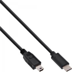 INLINE USB 2.0 Kabel Typ C an Mini-B 5pol. Stecker Stecker sch (35755)