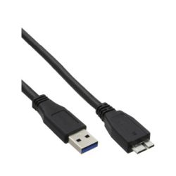 INLINE USB 3.0 Kabel A an Micro B schwarz 3m (35430)