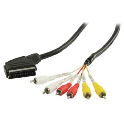 Kabel Scart zu 6x Cinch 2m schwarz (VLVP31160B20)