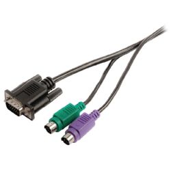 VGA-Kabel VGA male + 2x PS2 male - VGA male + 2x PS/2 m (VLCP59850B20)