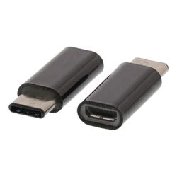 USB 2.0 Adapter USB-C male - USB Micro B female Schwarz (VLCP60910B)