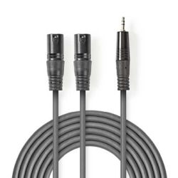 Balanced Audio-Kabel , 2x XLR 3-Pin Stecker , 3.5 mm S (COTH15310GY15)
