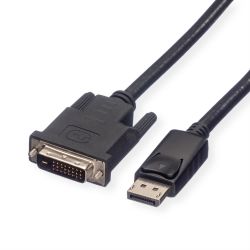 ROLINE DisplayPort Kabel DP ST - DVI ST, LSOH, schwarz, 1 (11.04.5771)