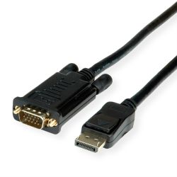 VALUE Kabel DisplayPort-VGA, DP ST - VGA ST, schwarz, 2 m (11.99.5802)