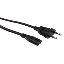 VALUE Netzkabel Euro-Flachstecker auf C7, 2polig, schwarz (19.99.2094)