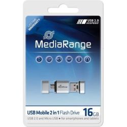 Mobile 2in1 OTG Flashdrive 16GB USB-Stick silber (MR931-2)