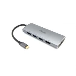 Equip Adapter USB-C -> HDMI,3xUSB3.0,PD,SD,TF4K60Hz 0.15m sw (133482)
