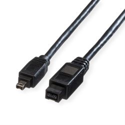 IEEE 1394b / IEEE 1394 Kabel, 9/4polig, schwarz, 1 (11.02.9718)