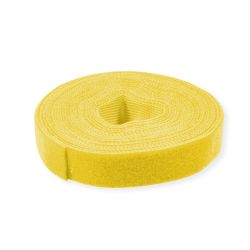 VALUE Klettband auf Rolle, 10mm, gelb, 25 m (25.99.5252)