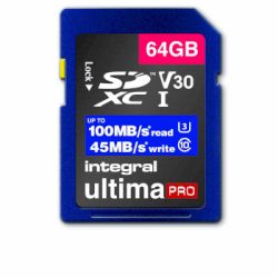High Speed R100/W45 SDXC 64GB Speicherkarte (INSDX64G-100V30)