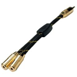 Y-Kabel 3.5mm Klinke schwarz/gold (11.09.4213)