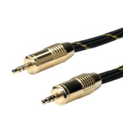 Gold 3.5mm Klinke Audiokabel 10m schwarz/gold (11.09.4289)