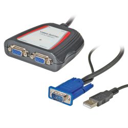 VALUE Portabler VGA Video-Splitter, 2fach, 250MHz (14.99.3523)