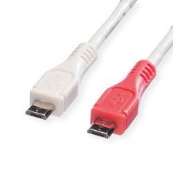 VALUE USB 2.0 Ladekabel, Micro B - Micro B, ST/ST, 0,3m (11.99.8307)