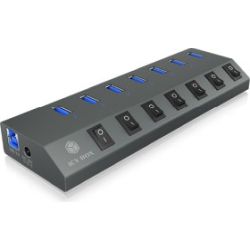 Icy Box IB-HUB1701-C3 7-port USB-Hub schwarz (60838)