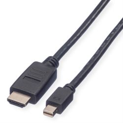 VALUE Mini DisplayPort Kabel, Mini DP-HDTV, ST/ST, schwar (11.99.5790)