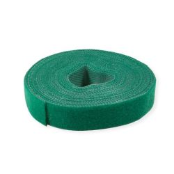VALUE Klettband auf Rolle, 10mm, grün, 25 m (25.99.5251)