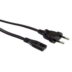 VALUE Netzkabel Euro-Flachstecker auf C7, 2polig, schwarz (19.99.2089)