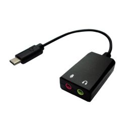 VALUE Adapter USB Typ C - 2x 3,5mm Audio, ST/BU, 0,13 m (12.99.3213)