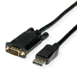 VALUE Kabel DisplayPort-VGA, DP ST - VGA ST, schwarz, 5 m (11.99.5804)