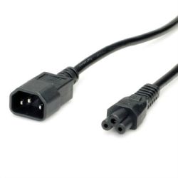 VALUE Netzkabel IEC320/C14 Stecker - C5 Buchse, schwarz,  (19.99.1119)