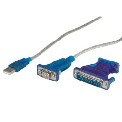 VALUE Konverter-Kabel USB-seriell, türkis, 1,8 m (12.99.1160)