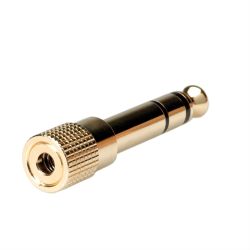 GOLD Stereo Adapter 6.35mm Stecker zu 3.5mm Buchse (11.09.4211)