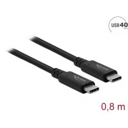 USB4 40Gbps Coaxial Kabel 0.8m schwarz (86979)
