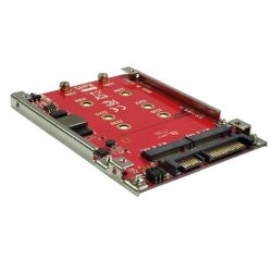 ROLINE M.2 zu SATA III SSD H/W Adapter, 2x M.2 NGFF SSD,  (16.01.4145)