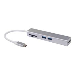 Equip Adapter USB-C -> HDMI,2xUSB3.0,SD      4K30Hz 0.15m sw (133480)