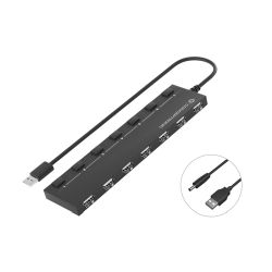 CONCEPTRONIC USB-Hub 7-Port 2.0  ->7x2.0 extra o.Netzteil (HUBBIES08B)