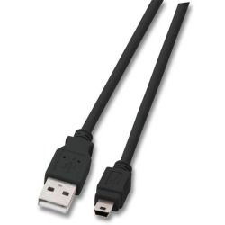 EFB USB2.0 Kabel A-Mini B (5polig),St.-St.,0.5m,sw,Cla (K5250SW.0,5V2)