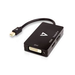 Adapter Mini DP Stecker zu DP/DVI-D/HDMI Buchse (V7MDP-DPDVIHDMI-1E)